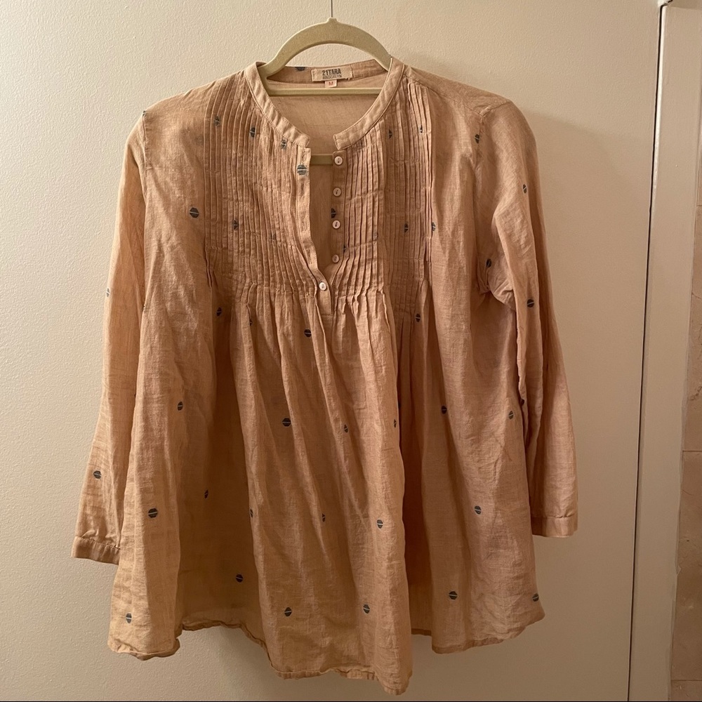Tan tunic top size M from store 21Tara in Brooklyn NYC